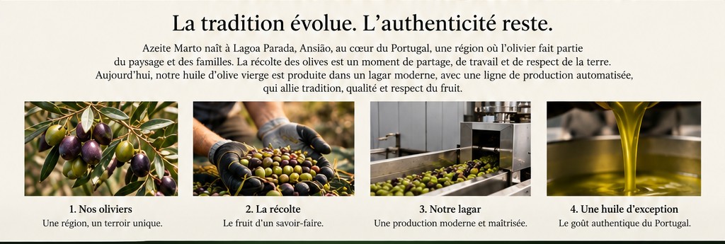 De l'olivier à l'huile d'olive Azeite Marto